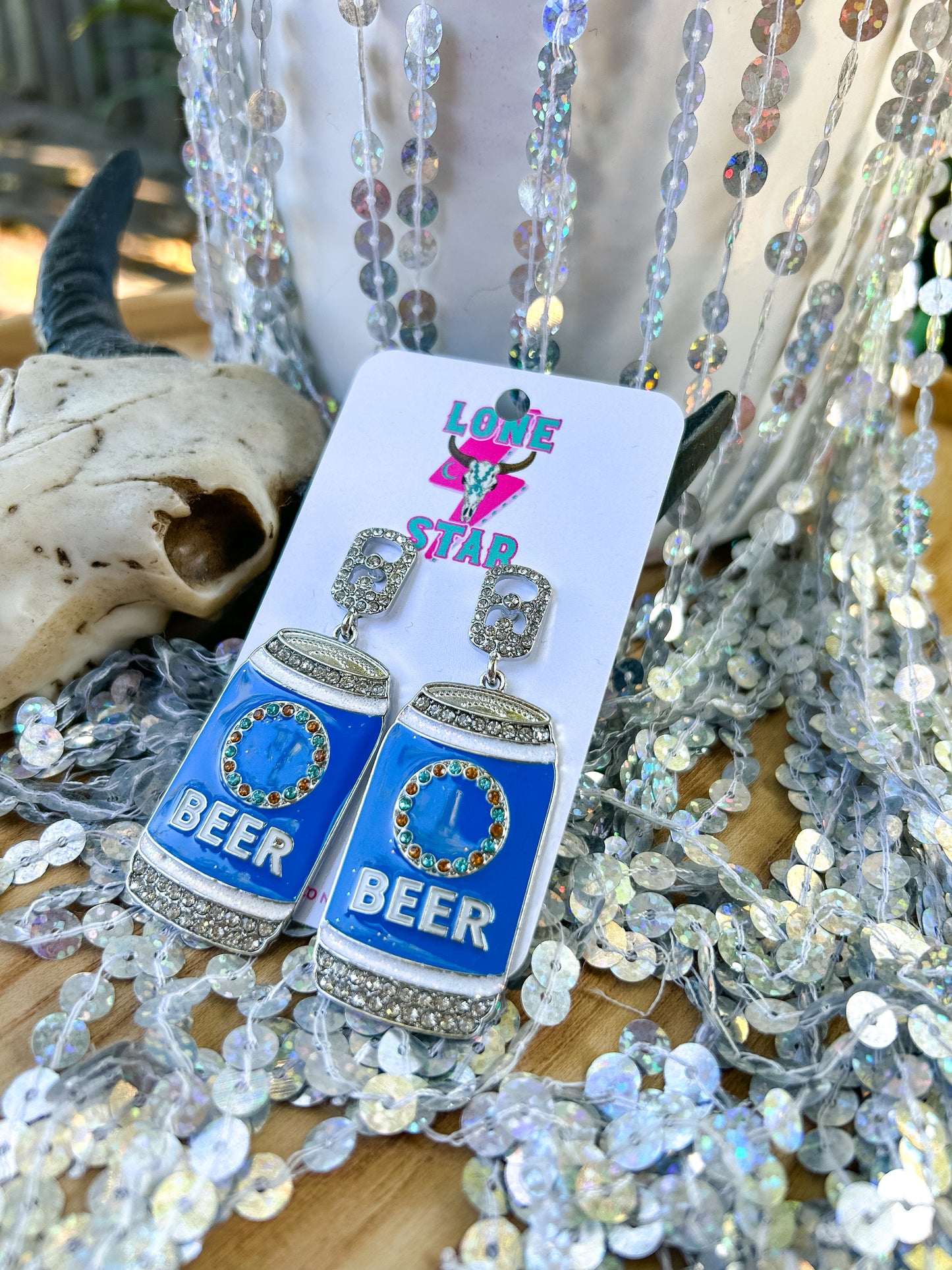 Rhinestone Beer Dangles
