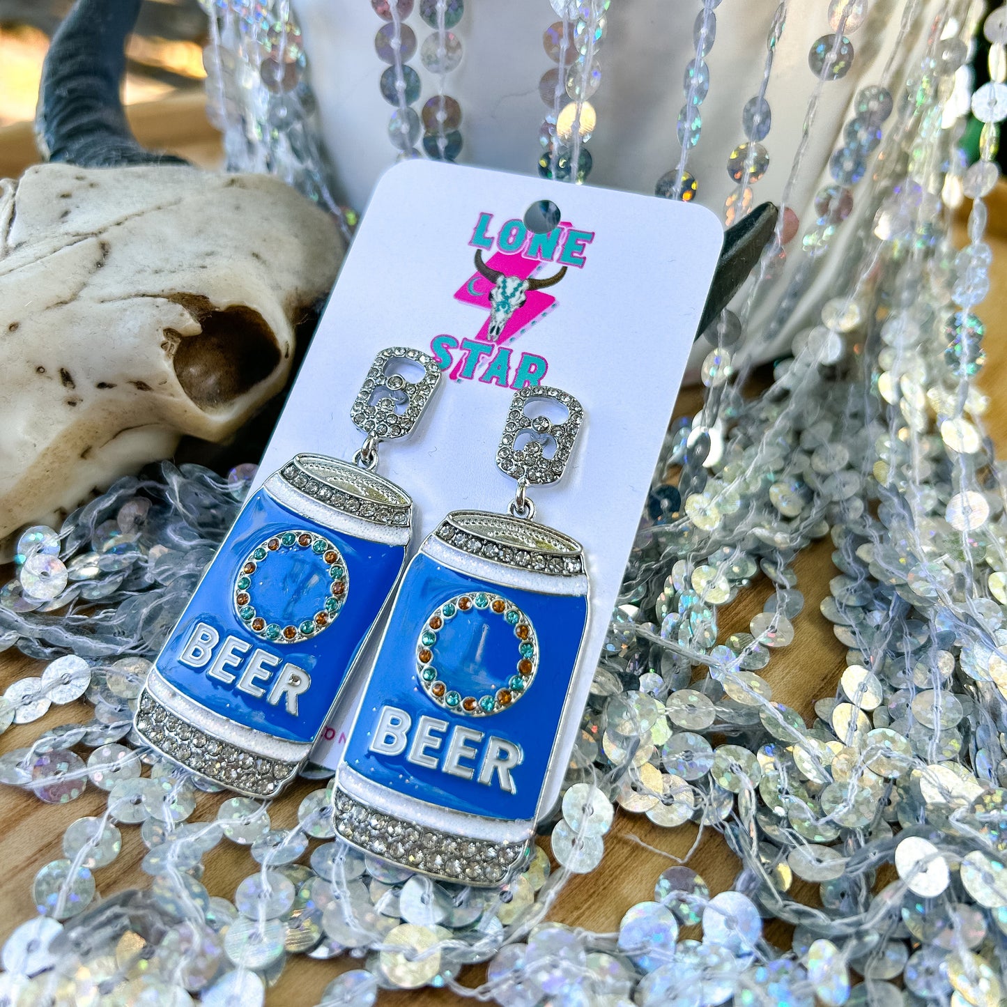Rhinestone Beer Dangles (SALE)