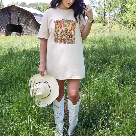 NEW Wildflowers and Wild Horses Tee