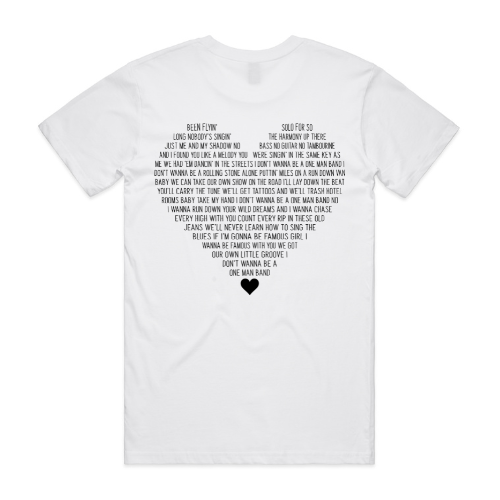 One Man Band Lyrics Tee