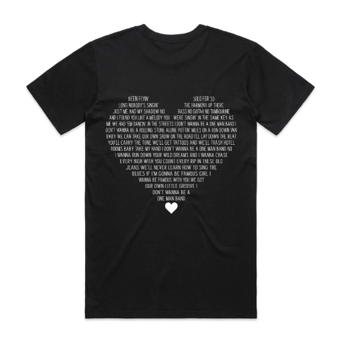 One Man Band Lyrics Tee
