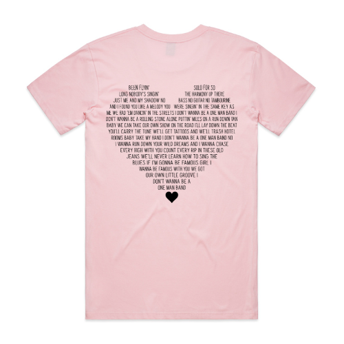 One Man Band Lyrics Tee