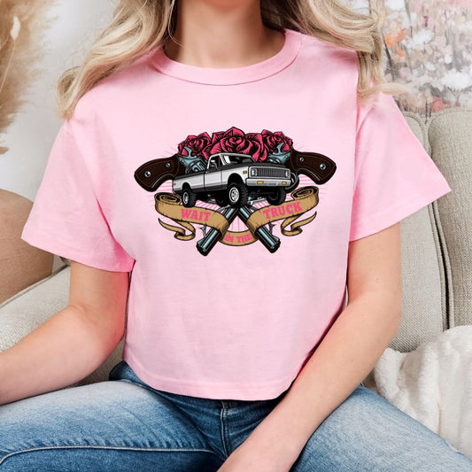 NEW Pink Wait in the Truck Crop