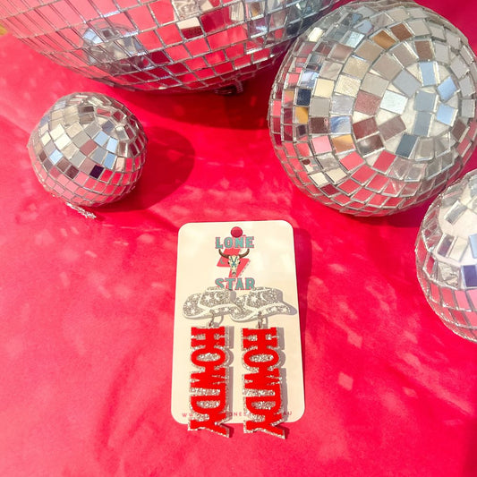 Howdy Glitter Dangles