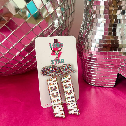 Yeehaw Glitter Dangles