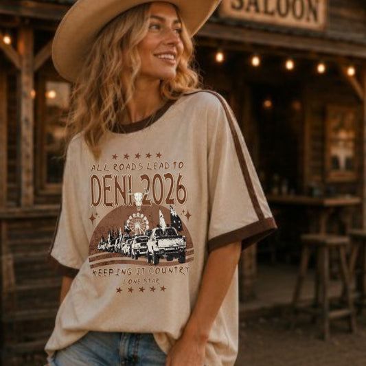 Beige Deni 2026 Merch Tee - PRESALE