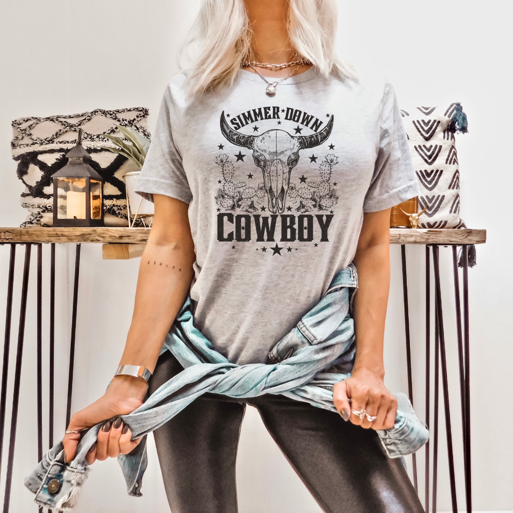 
            
                Load image into Gallery viewer, Simmer Down Cowboy Tee
            
        