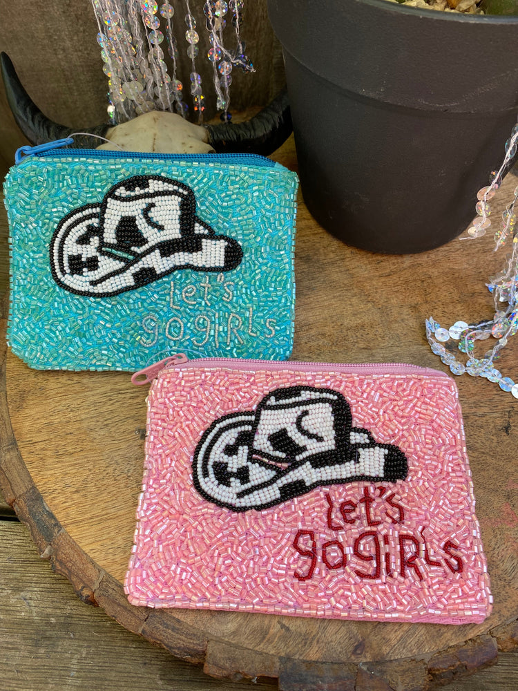 Let's Go Girls Beaded Coin Purse