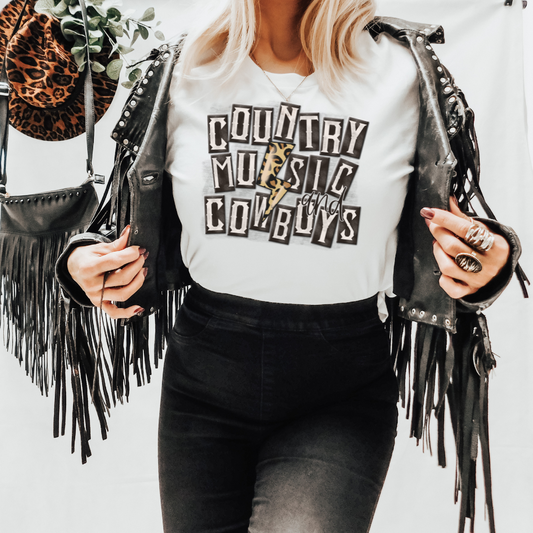 Leopard Country Music Tee