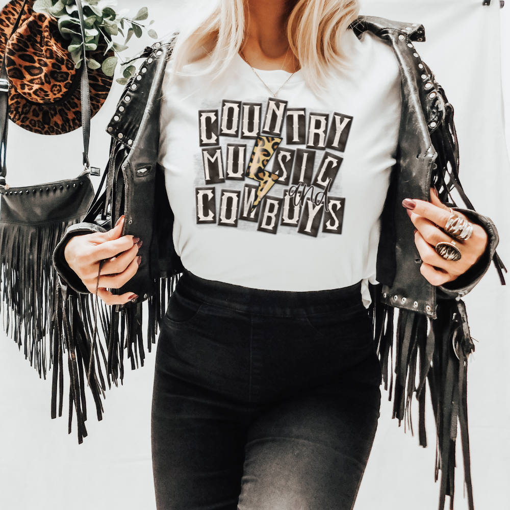 
            
                Load image into Gallery viewer, Leopard Country Music Tee
            
        