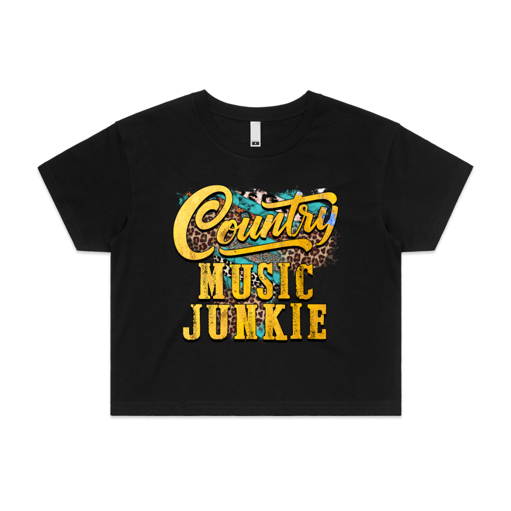 Country Music Junkie Crop