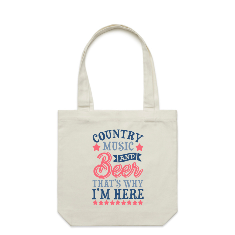Country Music and Beer Tote